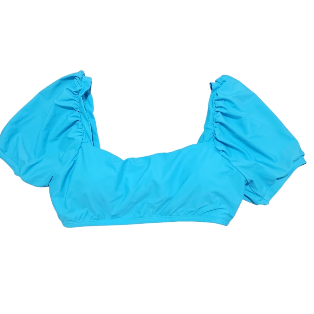3 Foe $15 Swim Top Padding Balloon Sleeves Sz XL  ***VERY FAINT PURFUME SCENT***